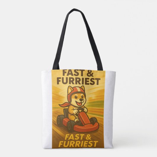 Cool Shiba Inu Canvas tas – Biker Hondentas (Achterkant)