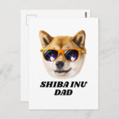 Cool Shiba Inu Dad Wearing Glasses Vaderdag Briefkaart (Voorkant / Achterkant)