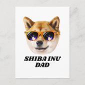 Cool Shiba Inu Dad Wearing Glasses Vaderdag Briefkaart (Voorkant)