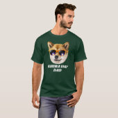 Cool Shiba Inu Dad Wearing Glasses Vaderdag T-shirt (Voorkant volledig)