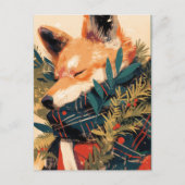 Cool Shiba Inu in Christmas Winter Briefkaart (Voorkant)