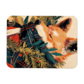 Cool Shiba Inu in Christmas Winter Magneet (Horizontaal)