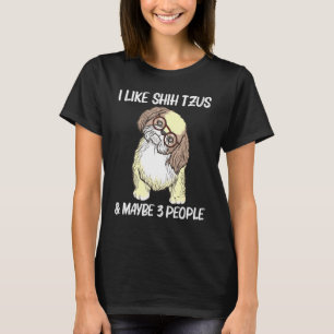Cool Shih Tzu Art voor vrouwen Puppy Pet Dog Brow T-shirt