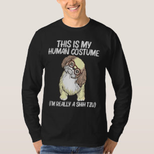Cool Shih Tzu Art voor vrouwen Puppy Pet Dog Brow T-shirt