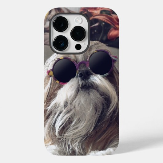 Cool Shih Tzu lange haar zonnebril Foto Case-Mate iPhone Case (Achterkant)