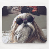 Cool Shih Tzu lange haar zonnebril Foto Muismat (Voorkant)