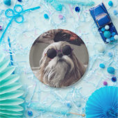 Cool Shih Tzu lange haar  zonnebril Foto Papieren Bordje (Feest)