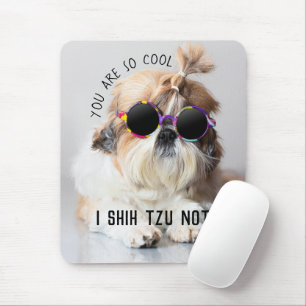 Cool Shih Tzu Niet leuk schattige zonnebril Foto Muismat