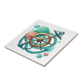 Cool ships wheel anchor tegeltje (Zijkant)