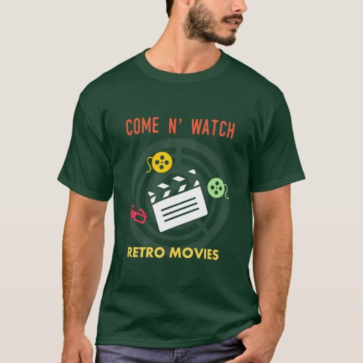 cool shirt Come N Watch Retro Movies friend (Voorkant)