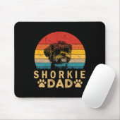 Cool Shorkie Papa Hondenliefhebbers Poot Print Vad Muismat (Met muis)