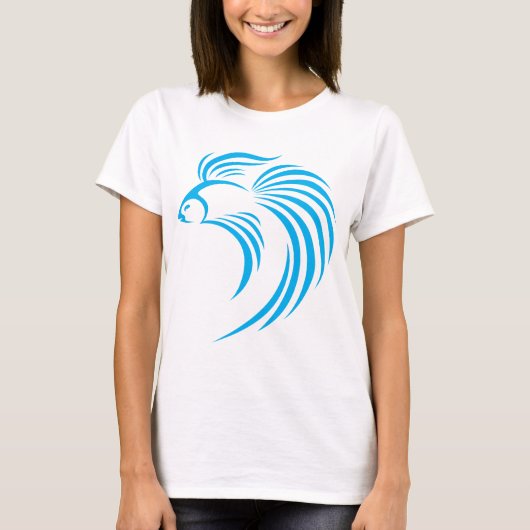 Cool Siamese Fish Swish Logo Style T-shirt (Voorkant)