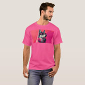 Cool Siberian Husky dog with sunglasses T-shirt (Voorkant volledig)