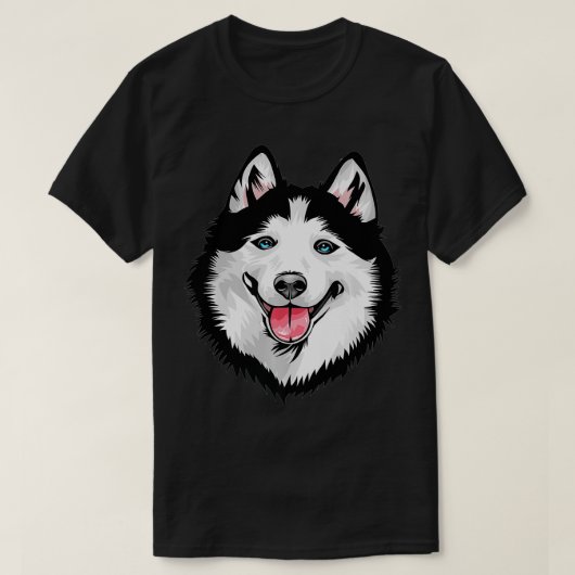 Cool Siberian Husky Face Premium T-shirt (Design voorkant)