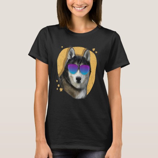Cool Siberian Husky T Shirt Gift for Men Boy (Voorkant)