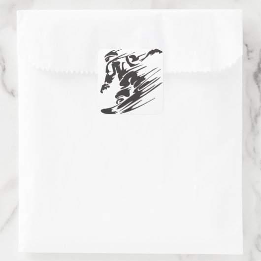 Cool silhouet snowboarden berg Stickers (Tas)