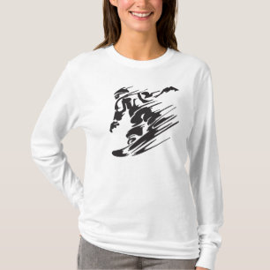 Cool Silhouette Snowboard Mountain T-shirt