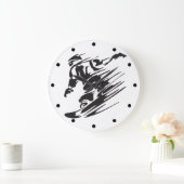 Cool Silhouette Snowboarding Mountain Wall klok (Huis)
