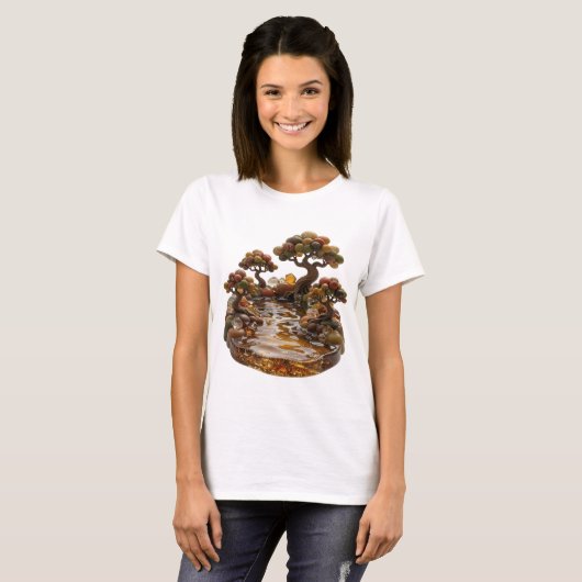 Cool Silver ABSTRACT ART Statement T-shirt v2 (Voorkant volledig)
