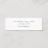 Cool Silver Abstract Patroon Mini Visitekaartje (Achterkant)