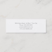 Cool Silver Abstract Patroon Mini Visitekaartje (Achterkant)