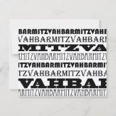 Cool Silver Bar Mitzvah Invitation Reception Kaart (Voorkant)
