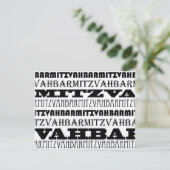 Cool Silver Bar Mitzvah Invitation Reception Kaart (Staand voorkant)