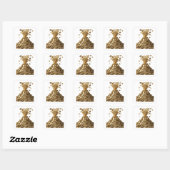 Cool Silver BERG VAN GOUD Decal Ontwerp Vierkante Sticker (Vel)