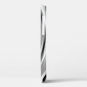 Cool Silver Black Stripy Pattern Case-Mate iPhone Case (Achterkant / Links)