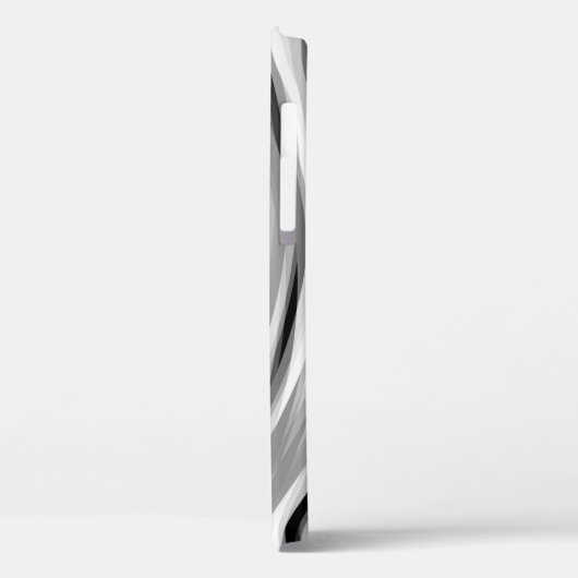 Cool Silver Black Stripy Pattern Case-Mate iPhone Case (Achterkant / Links)