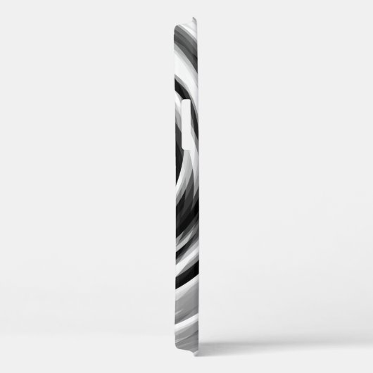 Cool Silver Black Stripy Pattern Case-Mate iPhone Case (Achterkant / Rechts)