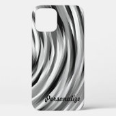 Cool Silver Black Stripy Pattern Case-Mate iPhone Case (Achterkant)