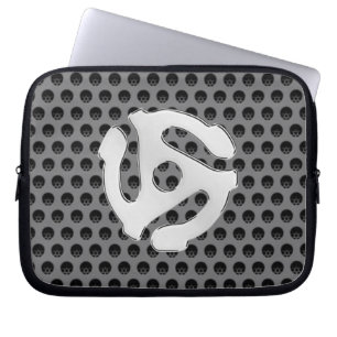 COOL Silver Chrome als 45-afstandsbediening DJ afd Laptop Sleeve