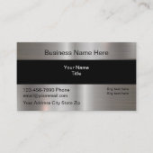 Cool Silver DIgitaal bedrukt metaal Visitekaartje (Voorkant)