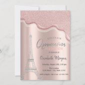 Cool Silver Glitter Drivers, Eiffeltoren Quinceañe Kaart (Voorkant)