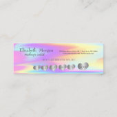 Cool Silver Glitter maakt harten, holografisch Klantenkaartje (Achterkant)