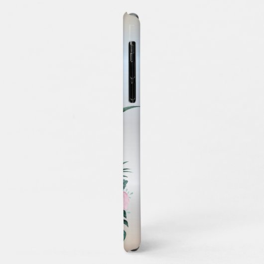 Cool Silver Glitter Pineapple Tropische Bloemen Case-Mate iPhone Case (Achterkant/links)