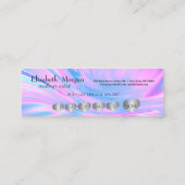 Cool Silver Glitter-schijven, hart, holografisch, Klantenkaartje (Achterkant)