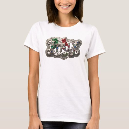 Cool Silver ITALY Statement T-shirt (Voorkant)