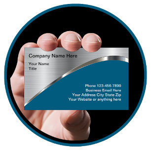 Cool Silver Metallic look Construction Visitekaartje