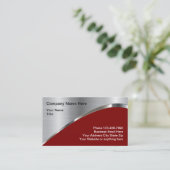 Cool Silver Metallic look Construction Visitekaartje (Staand voorkant)