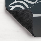 Cool Silver Motorcycle-Lijst op zwart Muismat (Hoek)