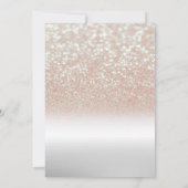 Cool Silver Roos Gold Bokeh Sweet 16 Party Kaart (Achterkant)