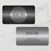 Cool Silver Stainless Steel Metal Hole Visitekaartje (Voorkant / Achterkant)