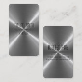 Cool Silver Steel Metal Visitekaartje (Voorkant / Achterkant)