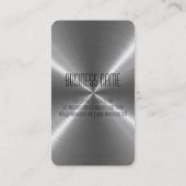 Cool Silver Steel Metal Visitekaartje (Achterkant)