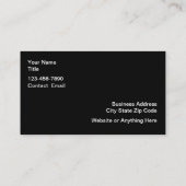 Cool Silver Tone Industriële look Visitekaartje (Achterkant)