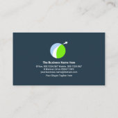 Cool Silver Wereldbol Logistics Jet Plane Aviation Visitekaartje (Achterkant)