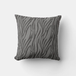 Cool Silver Zebra Print Pattern Pillow Kussen