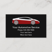 Cool Simple Automotove Business Card-template Visitekaartje (Voorkant)